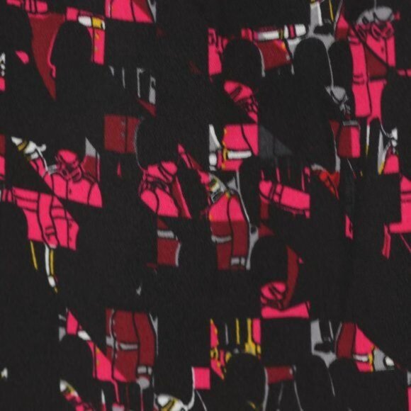 Thakoon Women's Extra Small Red Black Royal Guard Scoop Neck Long Sleeve Blouse - Picture 7 of 10